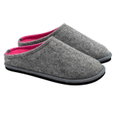 Löwenweiss Hausschuhe Filzpantoffel Easy Bicolor grau/fuchsiapink